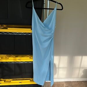Elegant Blue Sleeveless Dress